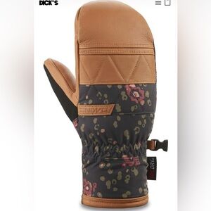 DAKINE FLEETWOOD MITT-WOMENS LARGE 
FLORAL BEGONIA PATTERN-USED